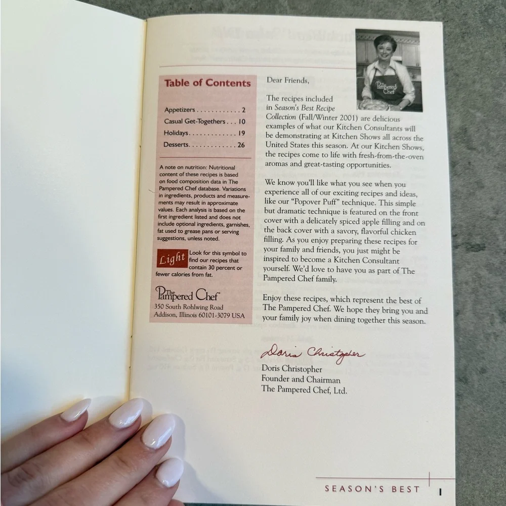The Pampered Chef Recipe Collection Fall/Winter 2001